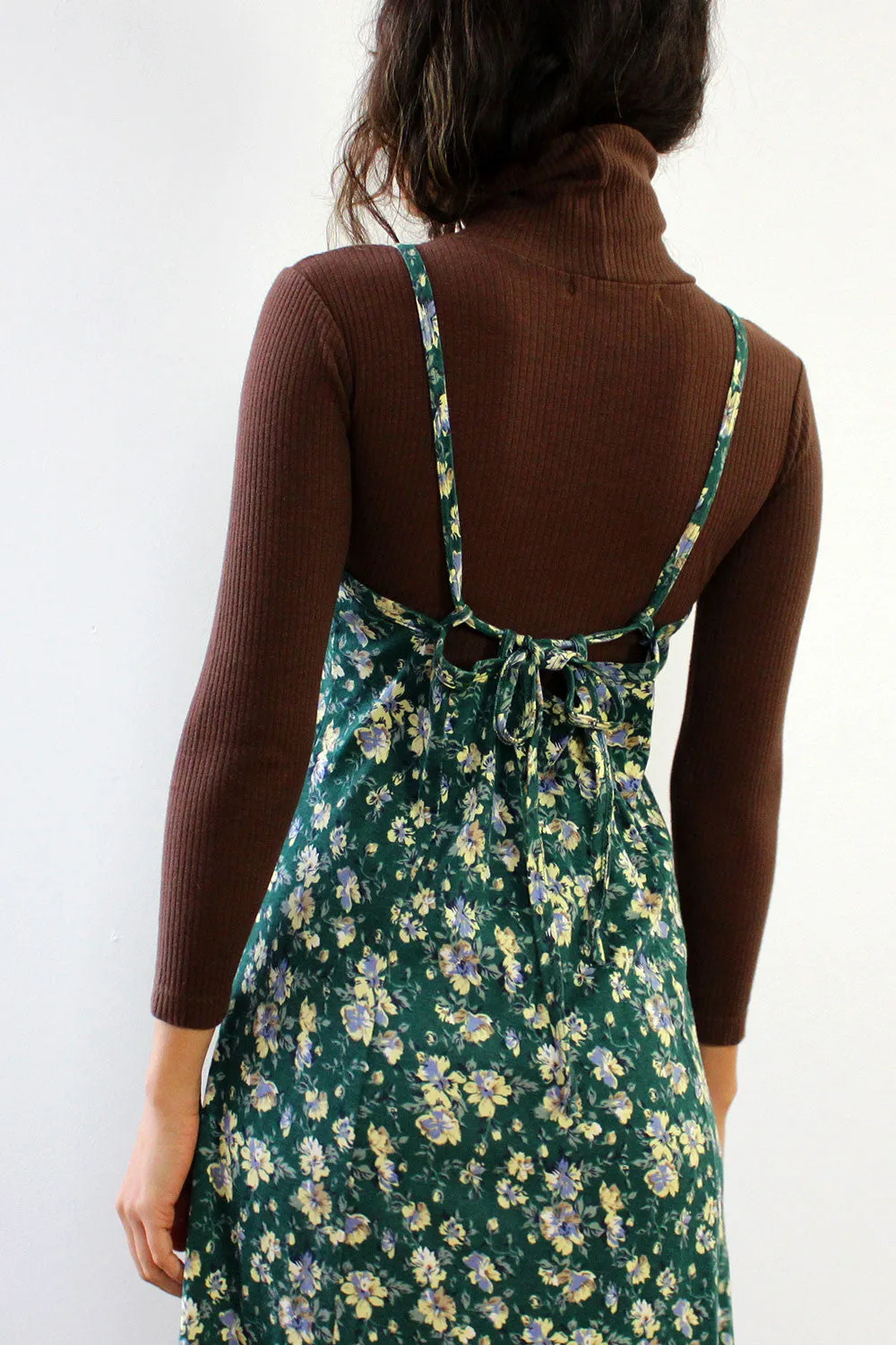 Angela Green Floral Maxi Dress M/L