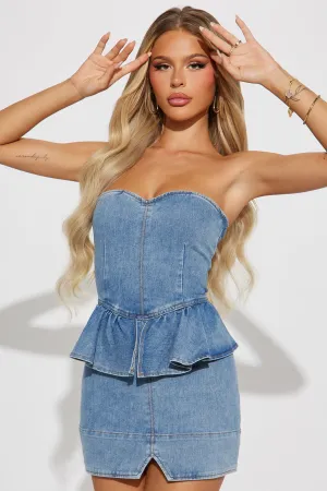 Arizona Denim Mini Dress - Light Wash