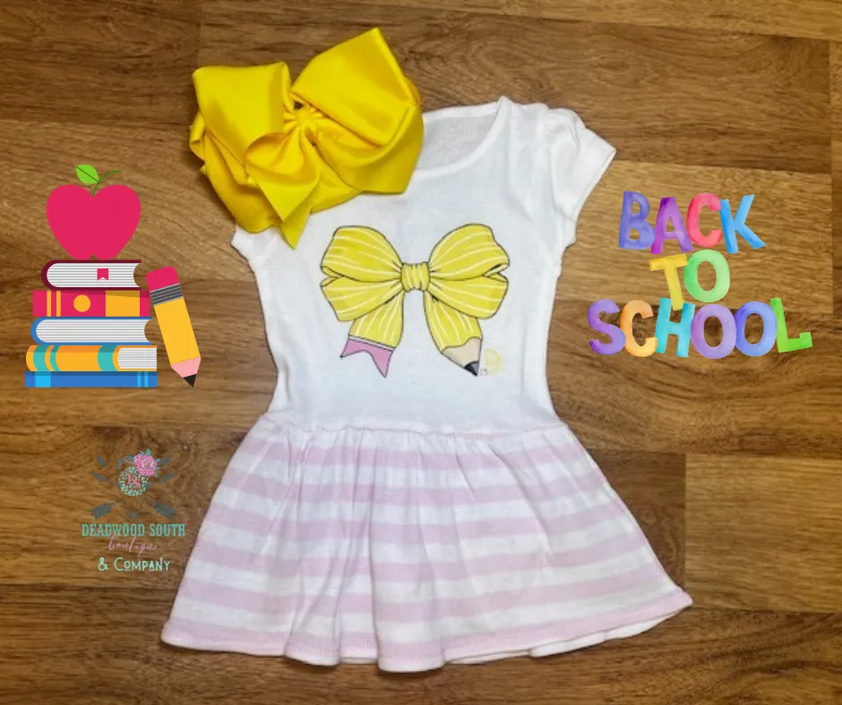Back To School Pencil Bow Dress