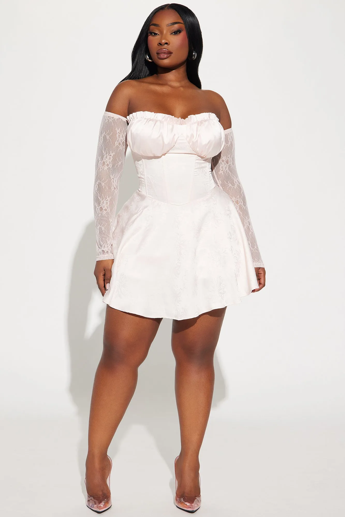 Bailey Satin Mini Dress - Blush