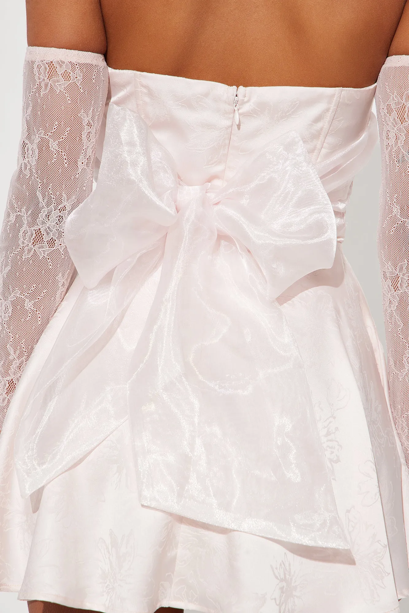 Bailey Satin Mini Dress - Blush