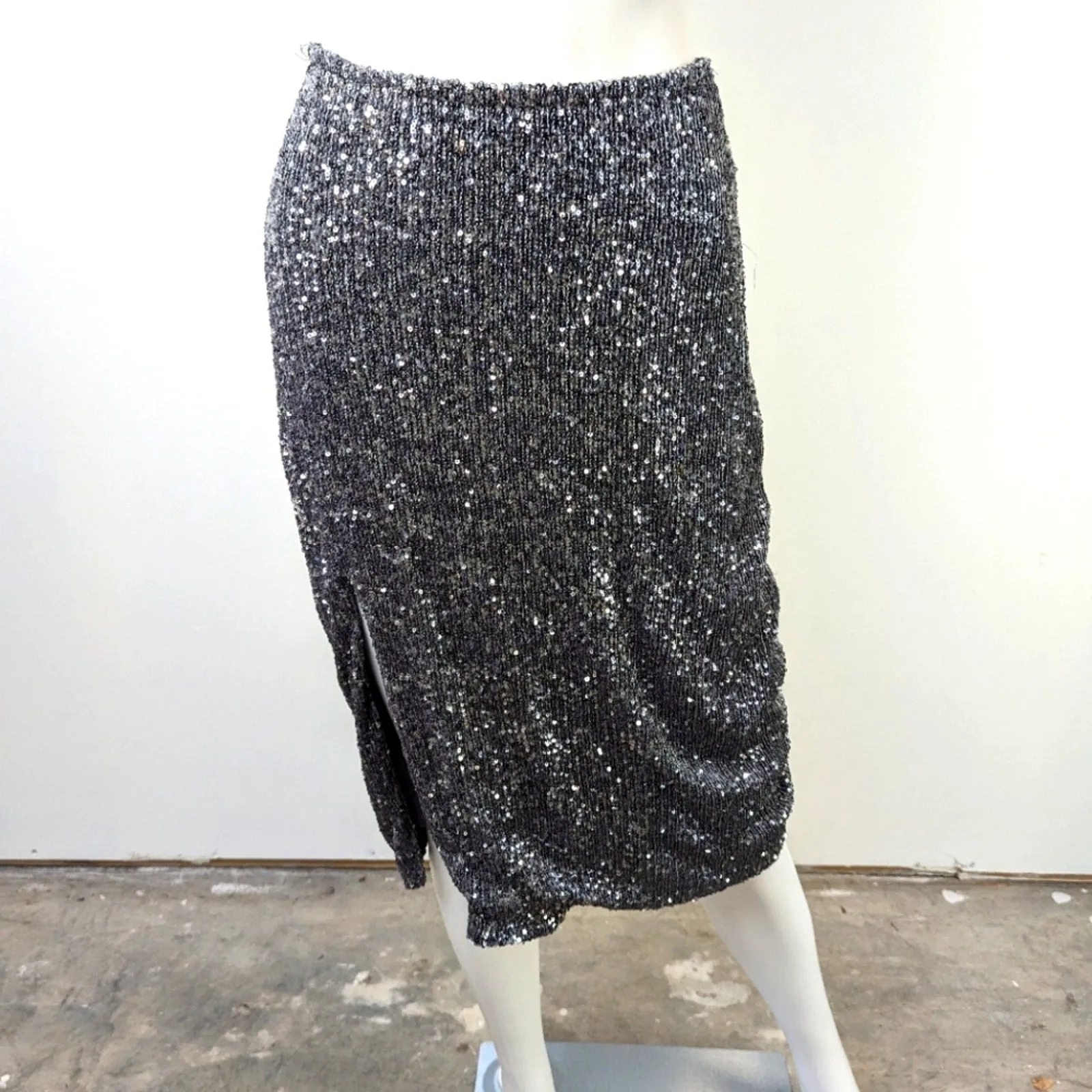 Dress Forum Silver Pencil Skirt S