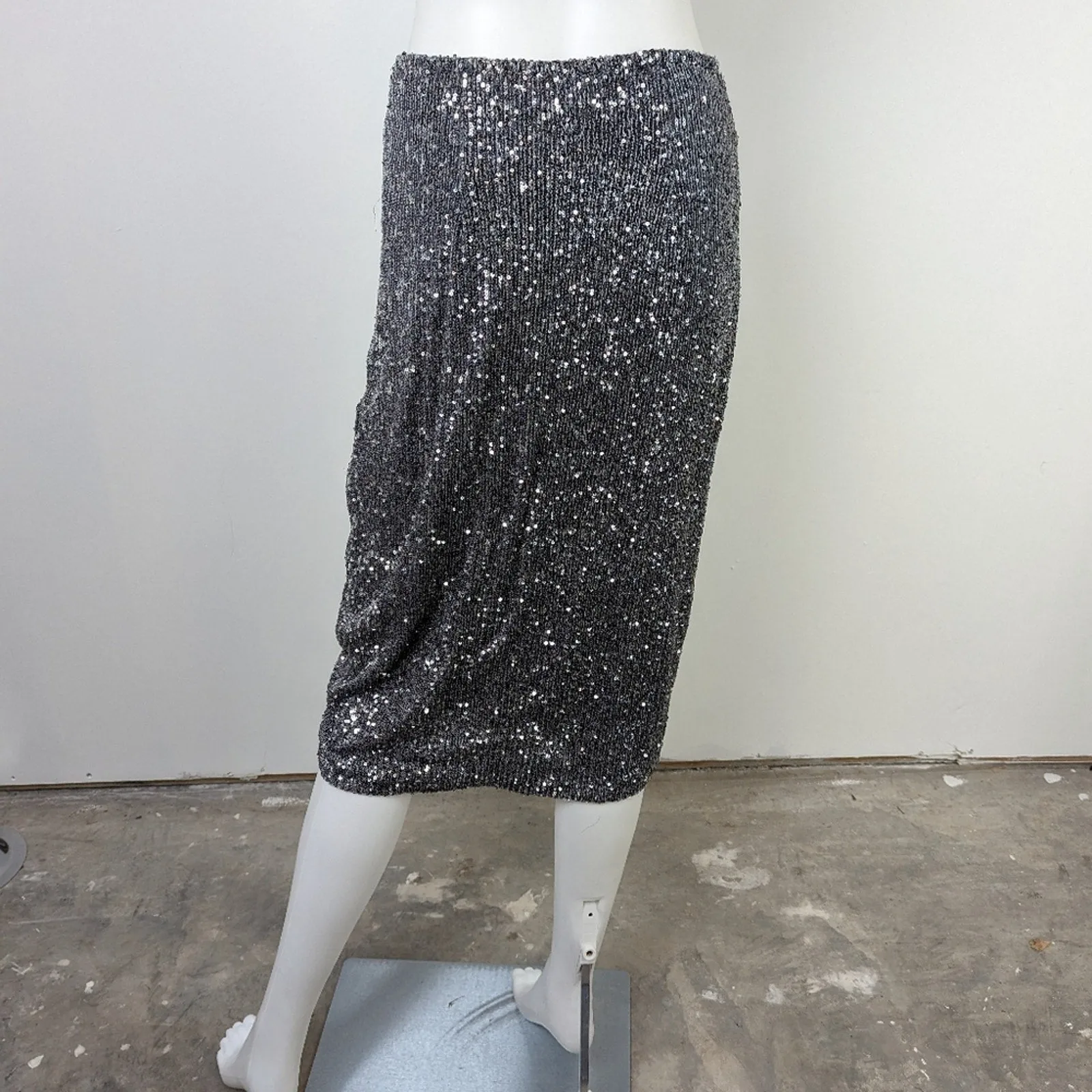 Dress Forum Silver Pencil Skirt S