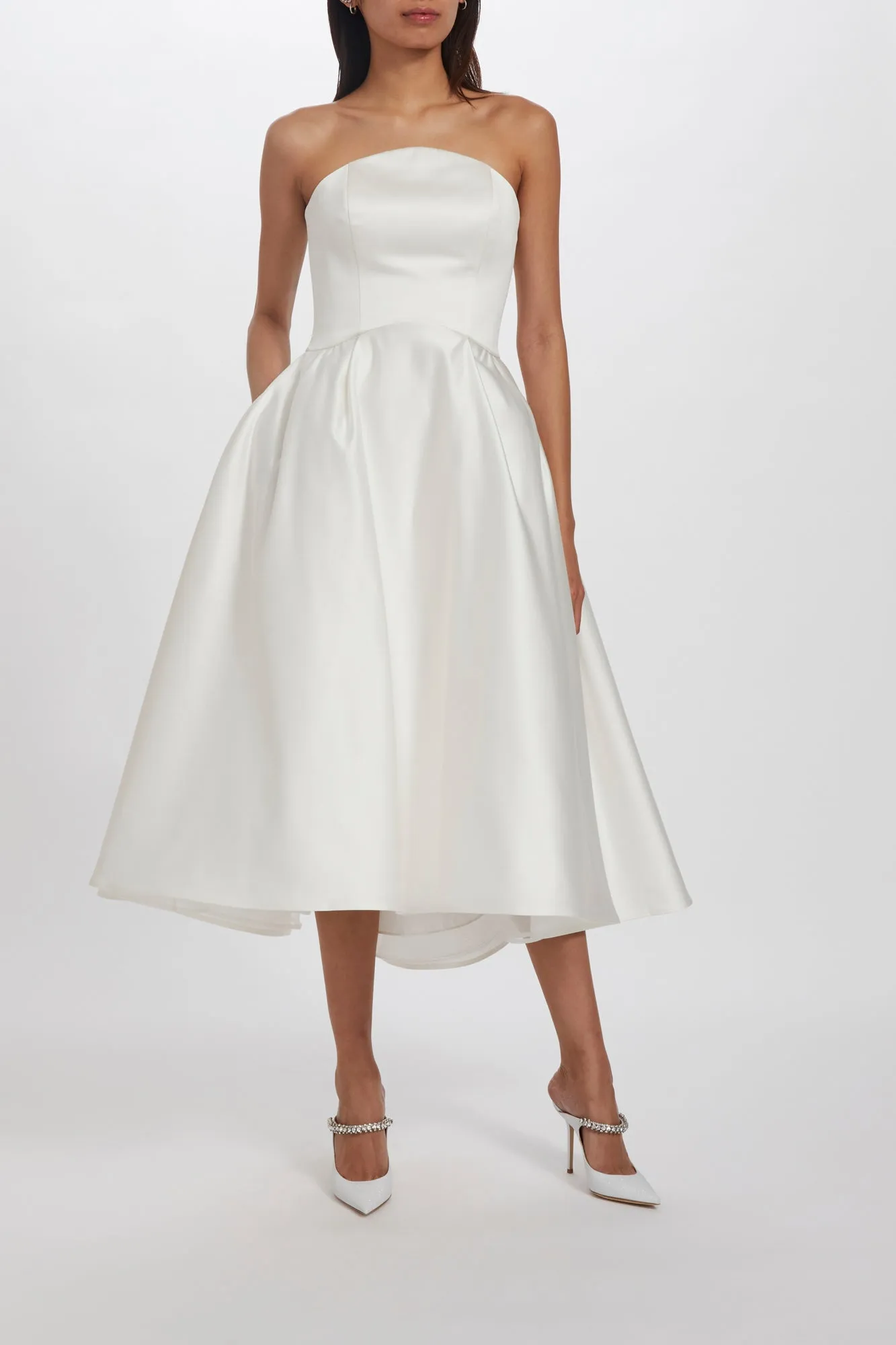 Duchess Satin Tea Length Dress