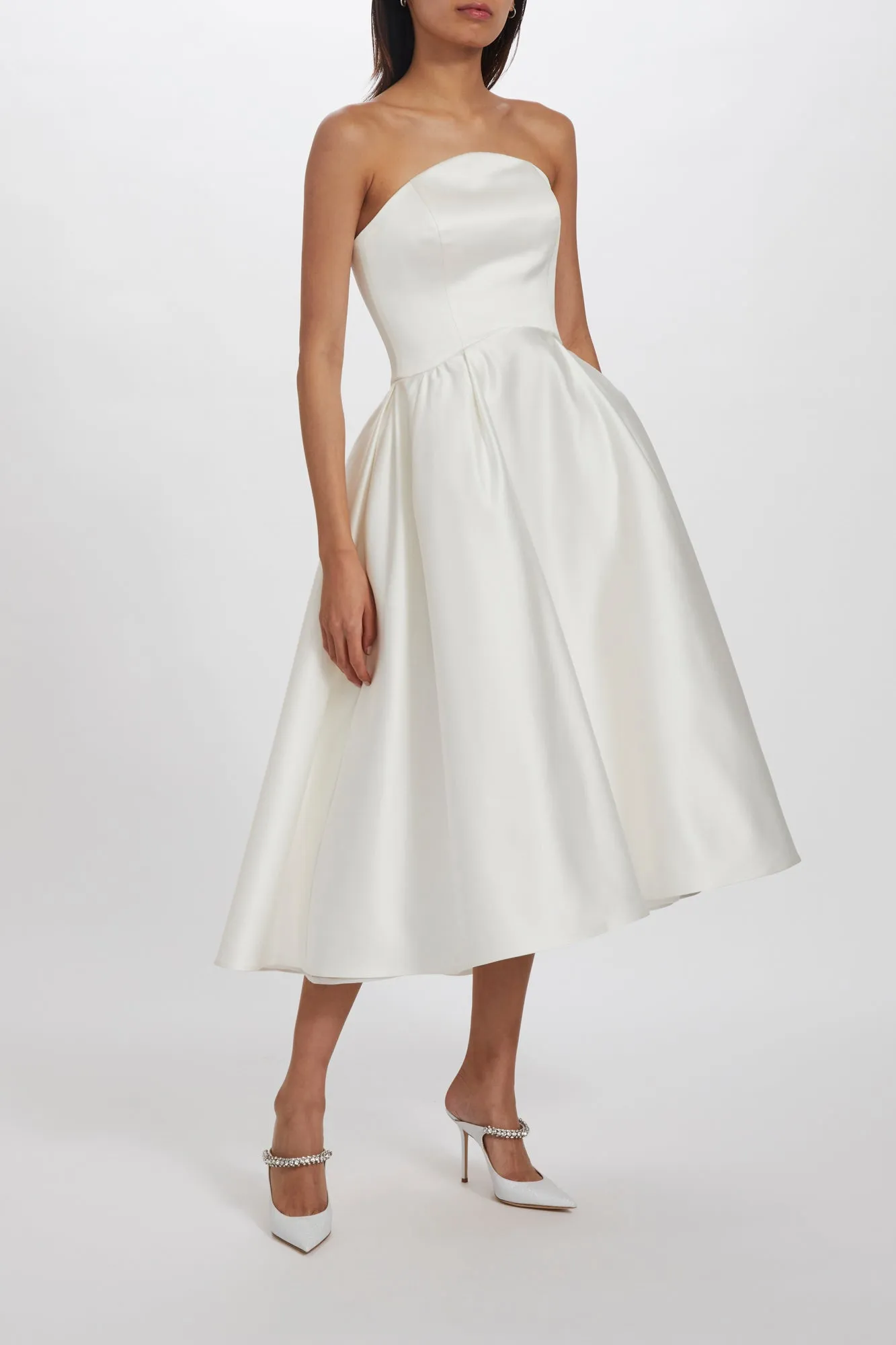 Duchess Satin Tea Length Dress