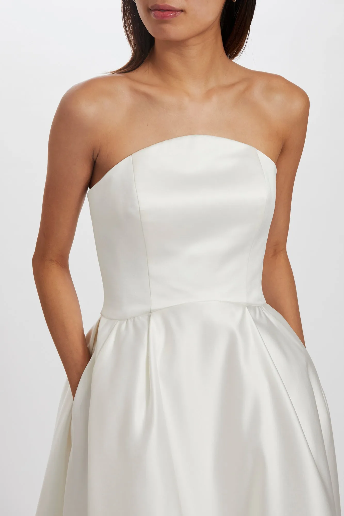 Duchess Satin Tea Length Dress