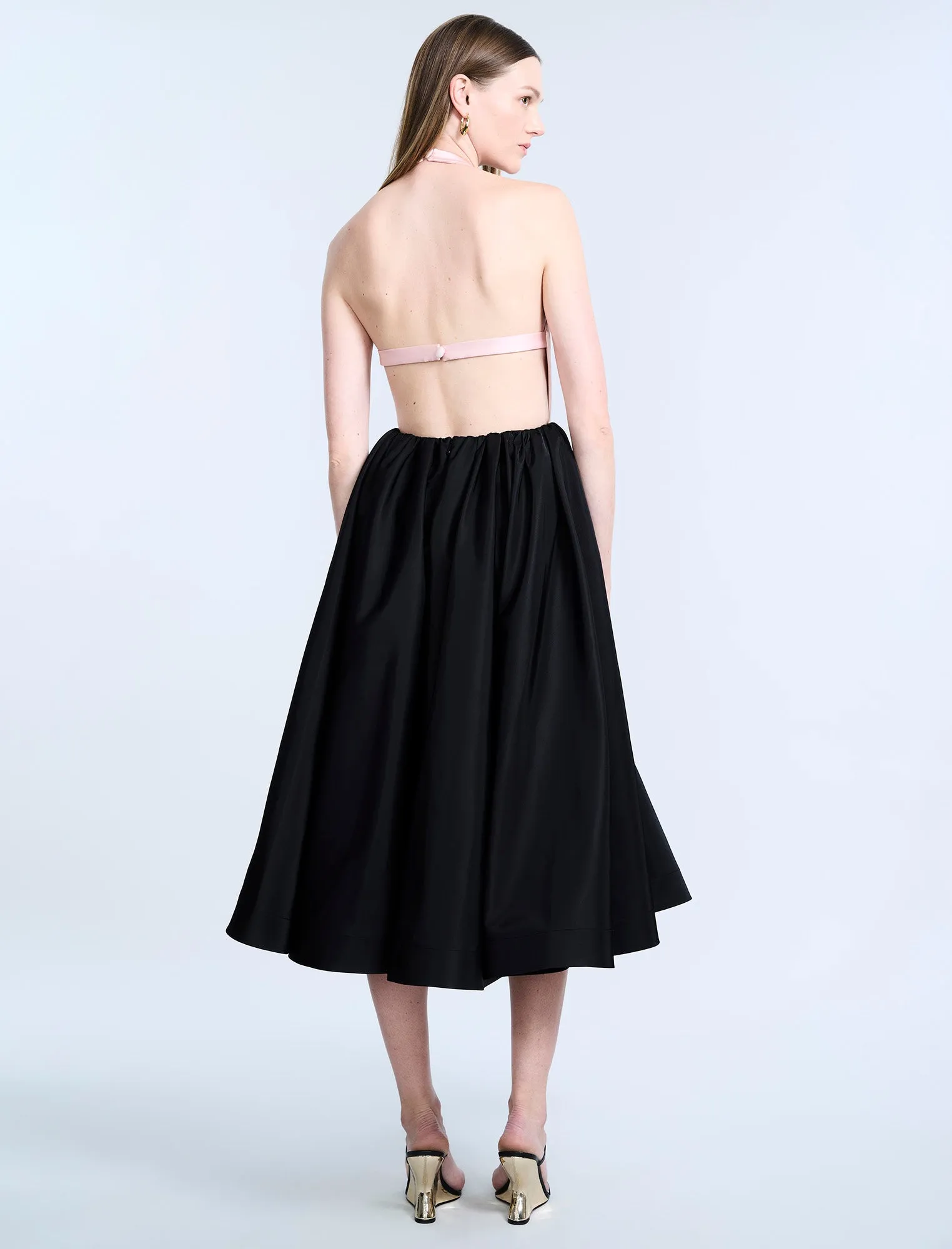 Halter Tea Length Dress