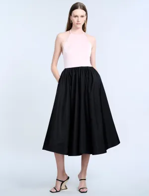 Halter Tea Length Dress