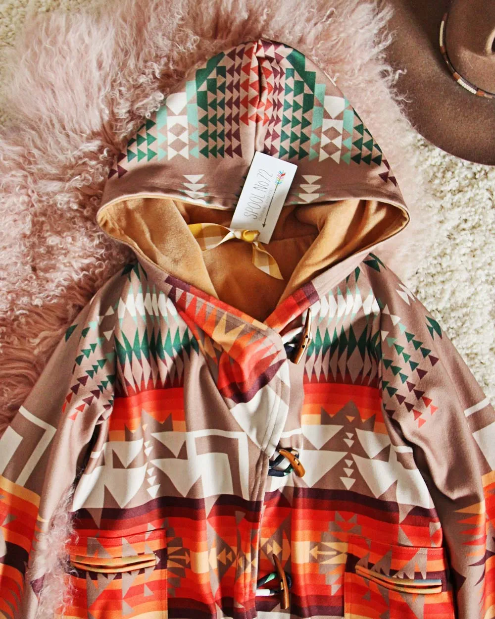 Hood River Cape Coat in Sand