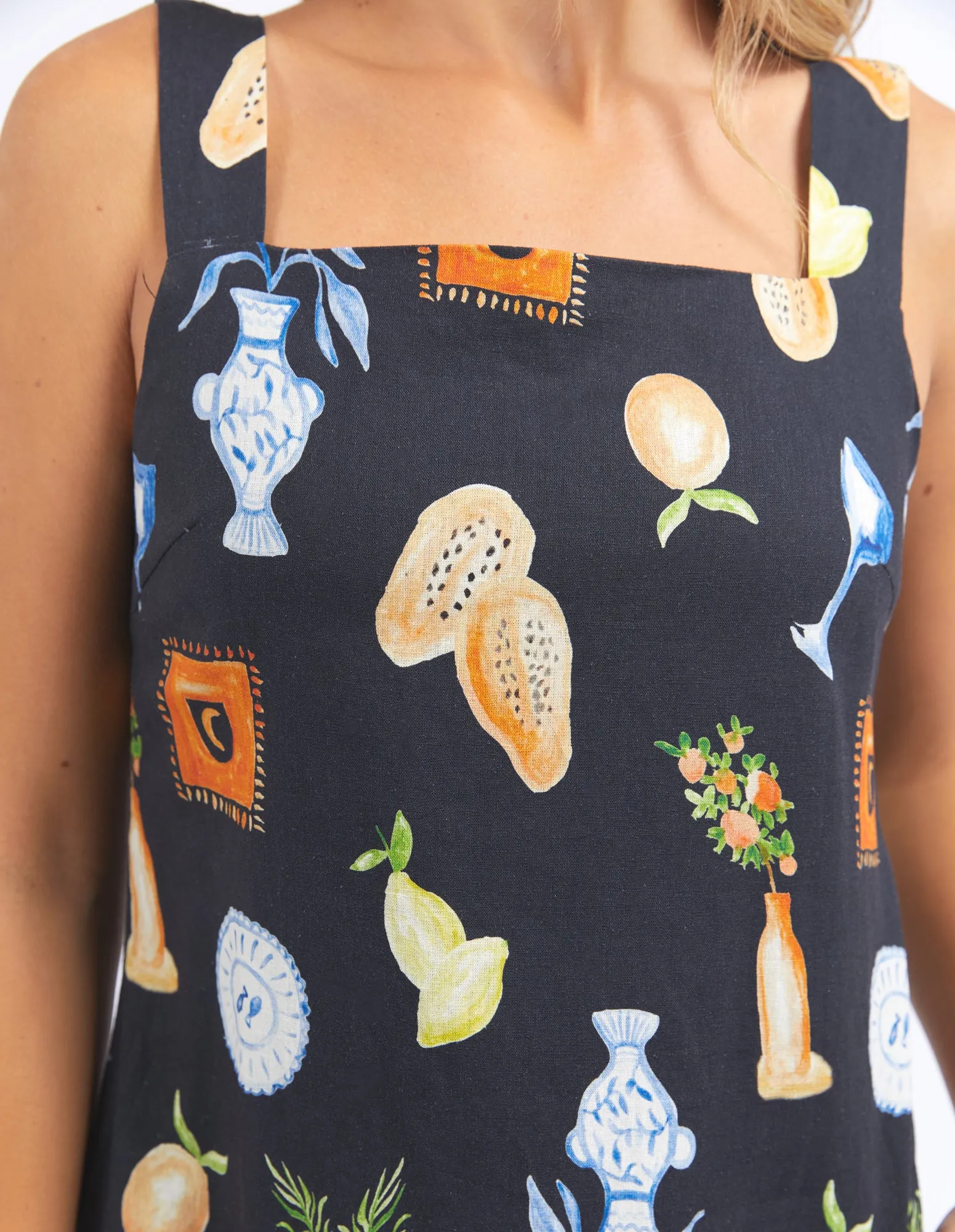 Italian Summer Dress - Black