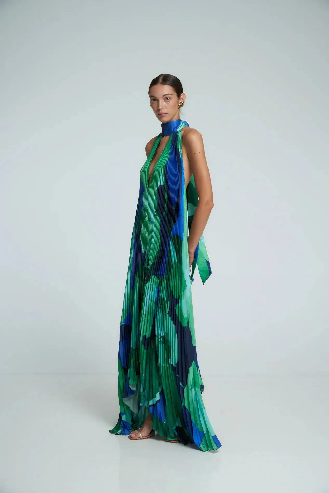 L'idee Woman - Opera Gown in Capri Green