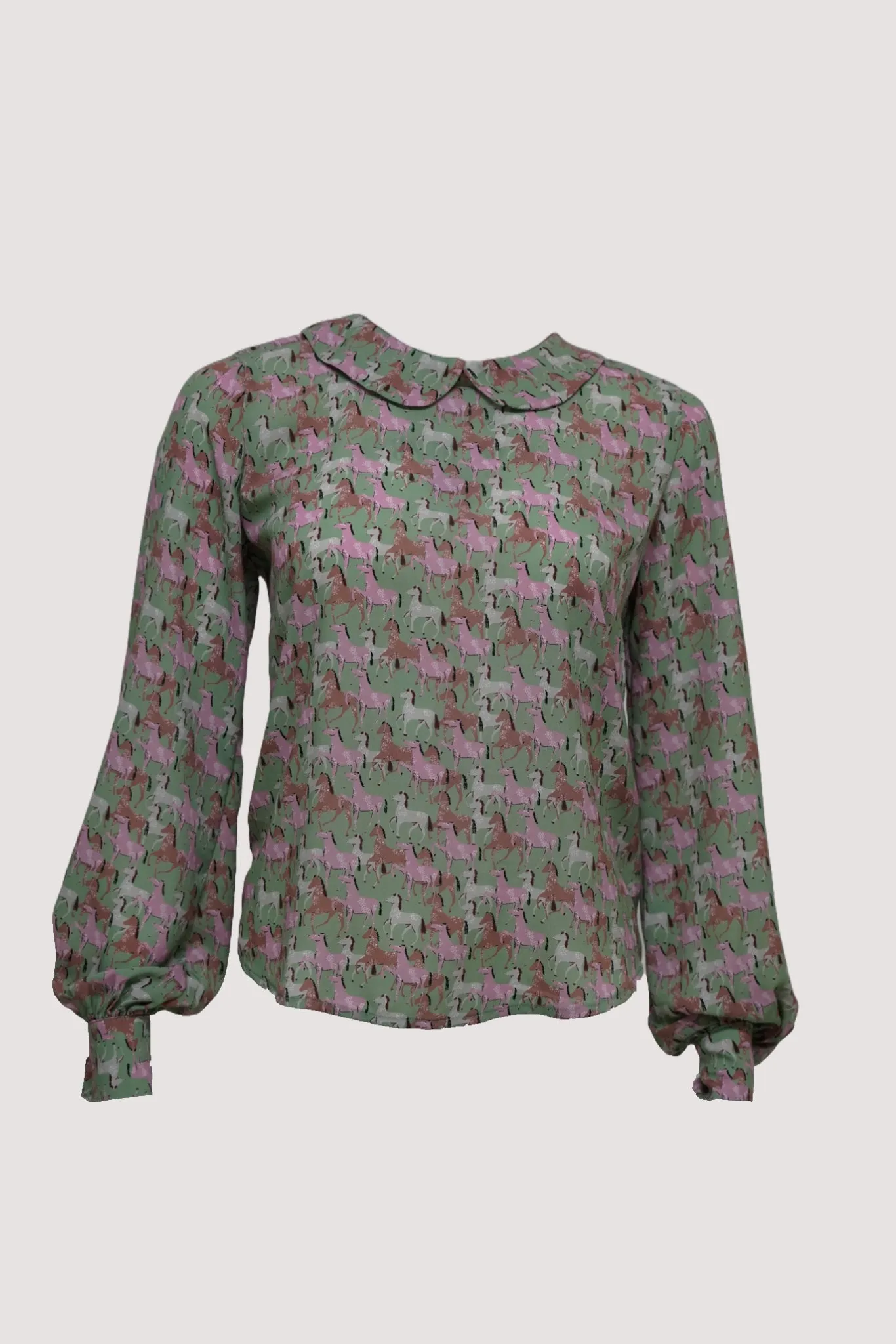Pink Print Peter Pan Shirt