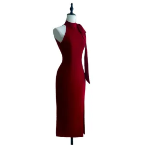 Plus Size High Neck Pencil Dress